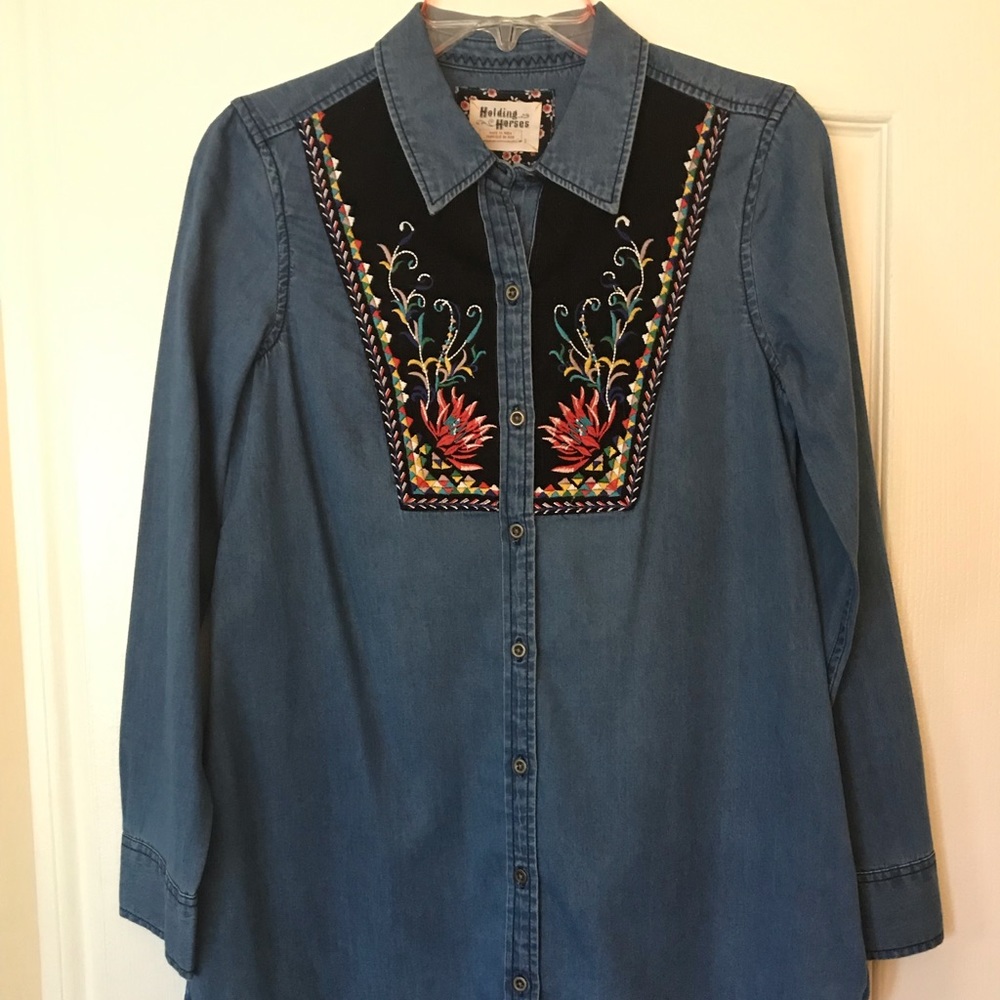 Anthropologie Denim Top
